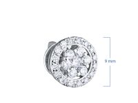 Пусеты из белого золота с бриллиантами э4701пс05165600