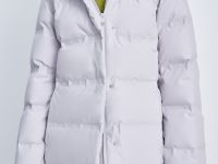 Пуховое полупальто с капюшоном