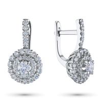 Серьги из белого золота с бриллиантами э0901сг02185000