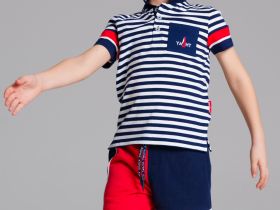 Сорочка трикотажная с воротником поло для мальчиков