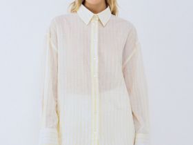 Рубашка из тонкого хлопка, Желтый