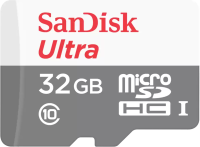 Карта памяти SanDisk Ultra microSDHC UHS-I Class 10 32 ГБ SDSQUNR-032G-GN3MN