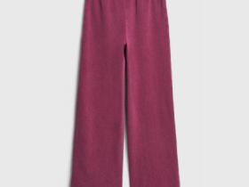 Широкие трикотажные брюки для девочек, Красный