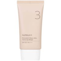 Тональная основа с защитой от солнца numbuzin No.3 Porcelain Base-skip Tone Up Beige SPF50+ PA++++