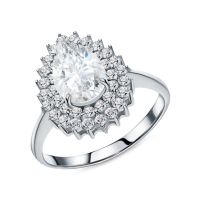 Серебряное кольцо с фианитами