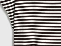 Футболка в полоску со спущенным плечом, Коричневый