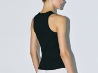 Базовый топ в рубчик, Черный