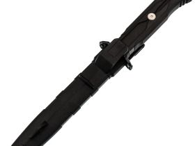 Тактический нож Mr.Blade Leshiy serrated blackwash, сталь AUS-8, рукоять Black Elastron