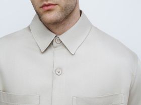 Куртка-рубашка из лиоцелла, Бежевый