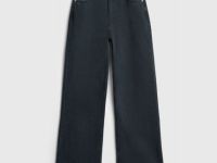 Широкие джинсы Wide leg с высокой посадкой, Серый