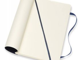 Записная книжка нелинованная Moleskine "Classic Sof" Large, 130х210 мм 192 стр, обложка синий сапфир