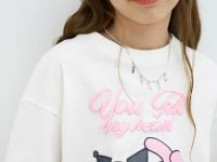 Футболка с принтом для девочек, Белый
