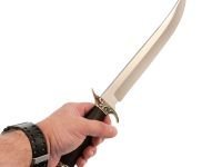 Нож Шайтан, кованый, сталь Х12МФ, рукоять венге