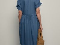 Платье миди изо льна