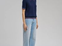 Джемпер-поло прямого кроя из хлопка