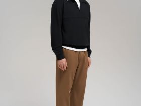 Брюки из хлопкового твила с эластичным поясом