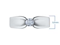 Помолвочное кольцо из белого золота с бриллиантом э0901кц07120500