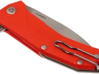 Нож складной LionSteel KUR OR G10 Orange Flipper, сталь Uddeholm Sleipner®, стеклотекстолит, оранжевый