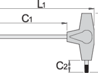 Ключ Г-образный шестигранный с ручкой Unior 193HX (3 мм)