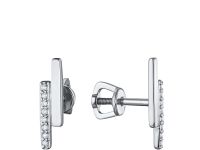 Пусеты из белого золота с бриллиантами э0901пс03210509