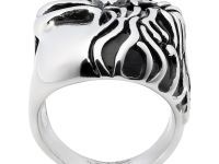 Кольцо ZIPPO, серебристое, в форме черепа, нержавеющая сталь, диаметр 22,3 мм