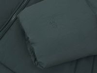 Утепленное стеганое пальто с капюшоном