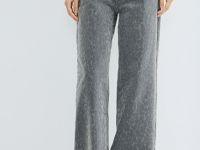 Широкие джинсы с леопардовым принтом, Серый