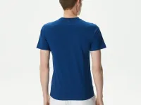 Мужская приталенная Футболка Lacoste с круглым вырезом