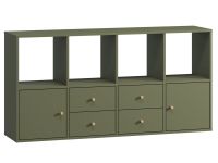 Стеллаж Кейн 2-149x75 Оливковый