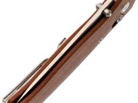 Складной нож SRM Medal 255L-MN, сталь 10Cr15MoV, рукоять микарта, коричневый