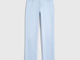 Прямые джинсы из плотного денима, Голубой