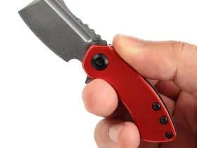 Складной нож Kansept Mini Korvid, сталь Damascus, рукоять алюминий, красный