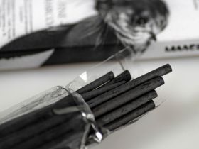 Набор угля для рисования Малевичъ 12 шт, диаметр 4 мм, длинна 150 мм