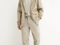 Джоггеры из тонкого твила, Бежевый