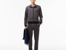 Мужская жаккардовая толстовка Lacoste PARIS с монограммой