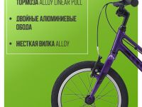 Детский велосипед Giant ARX 16 F/W, год 2021, цвет Фиолетовый
