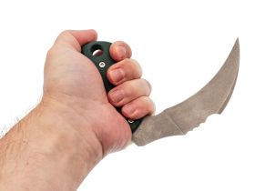 Нож Barmaley Knives Грим, сталь AUS-10Co, рукоять Микарта, зеленый