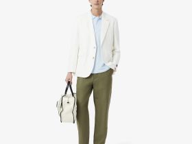Мужские спортивные брюки Lacoste из смеси льна и вискозы