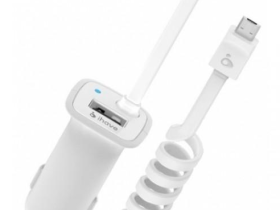 Автомобильное зарядное устройство iHave Glim 2400mA USB на microUSB 150см (White)