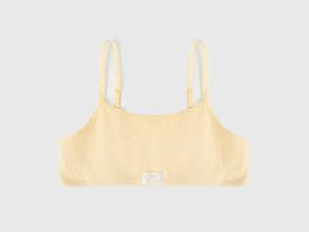 Топ в рубчик с нашивкой для девочек, 2 шт., Бежевый