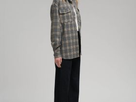 Рубашка прямого кроя в клетку