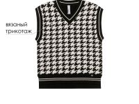 Жаккардовый жилет для девочки