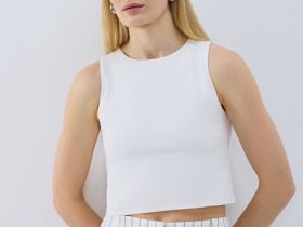 Укороченный топ, Белый