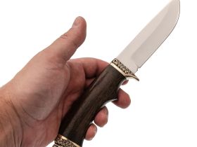 Нож для выживания Егерь, кованый, сталь Х12МФ, литье, венге