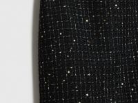 Твидовая юбка миди, Черный