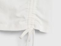 Футболка с драпировкой и завязками для девочек, Белый