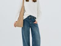 Джинсы с запахом, Синий