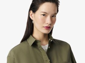 Женская рубашка Lacoste из хлопка