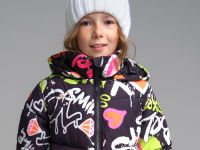 Шапка вязаная с отворотом для девочки