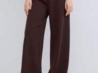 Широкие брюки из трикотажа, Коричневый